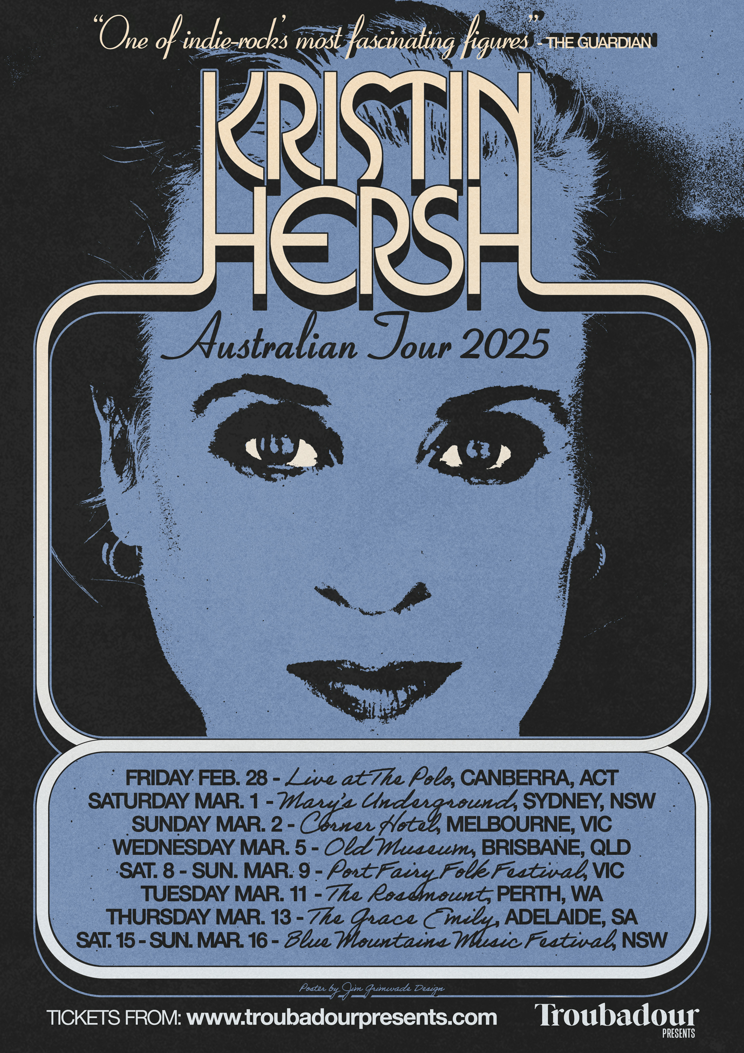 Kristin Hersh - A3 Aus Tour 2025 Poster - Web Version