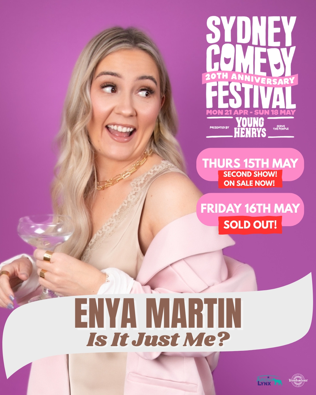 Enya Martin - 4x5 Poster - Sydney Comedy Festival (2) Enya Martin - 4x5 Poster - Sydney Comedy Festival (2)